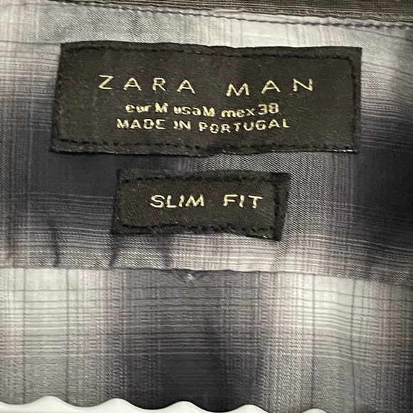 ZARA MAN Buttoned Down Plaid Shirt - Picture 3 of 4